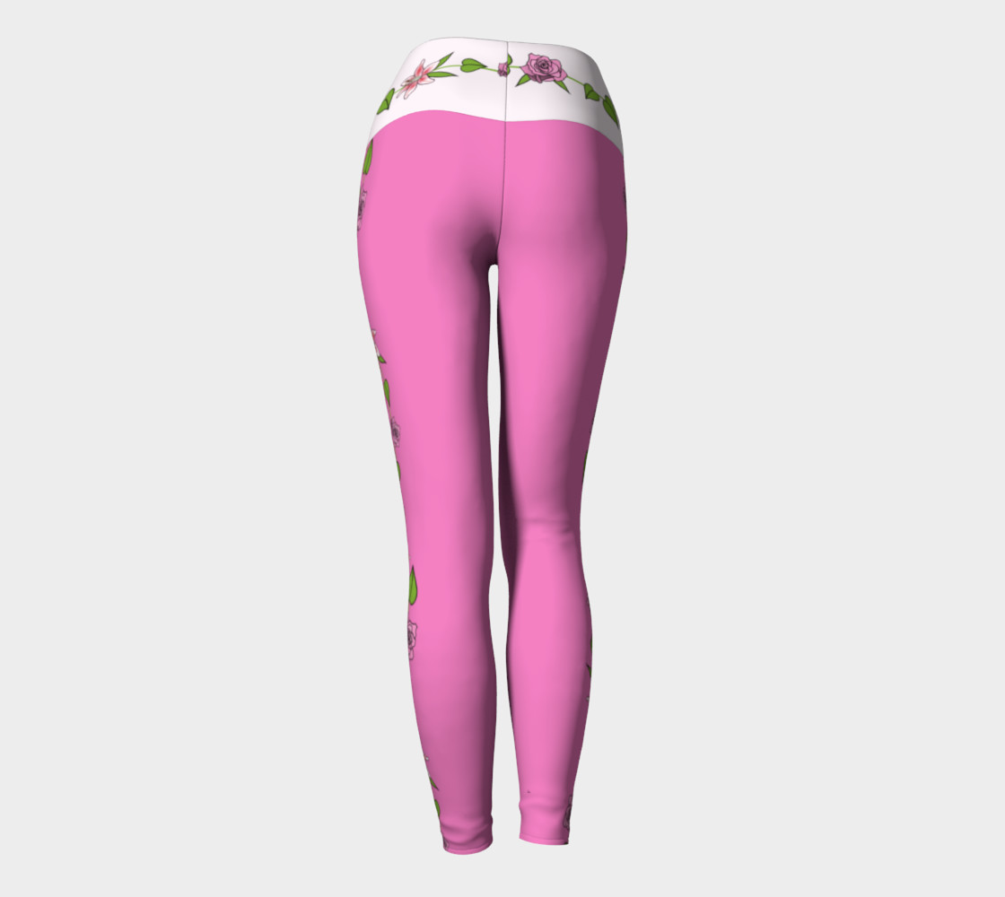 Bouquet of Flowers Yoga Leggings preview #4