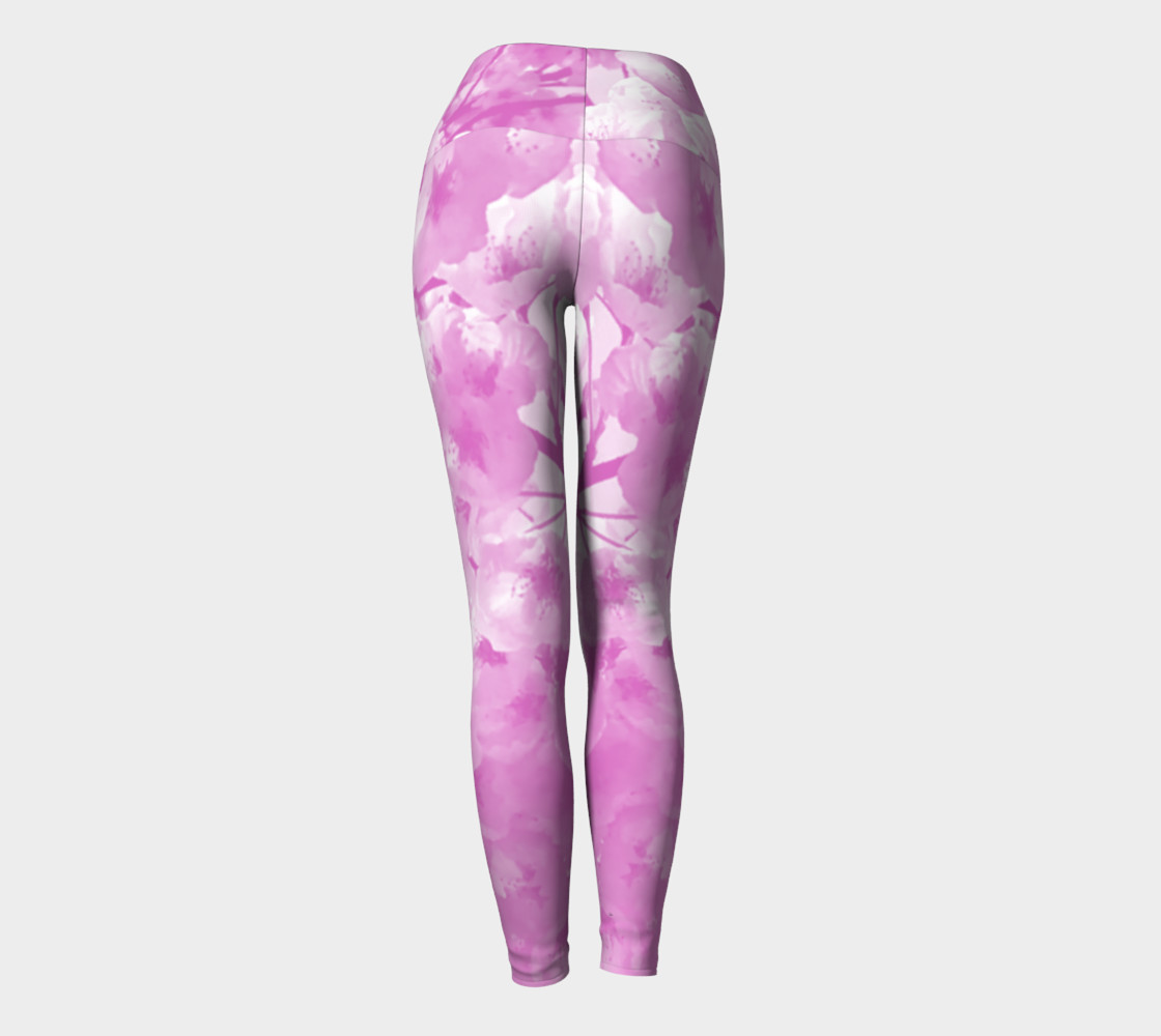 Cherry Blossom Yoga Leggings preview #4