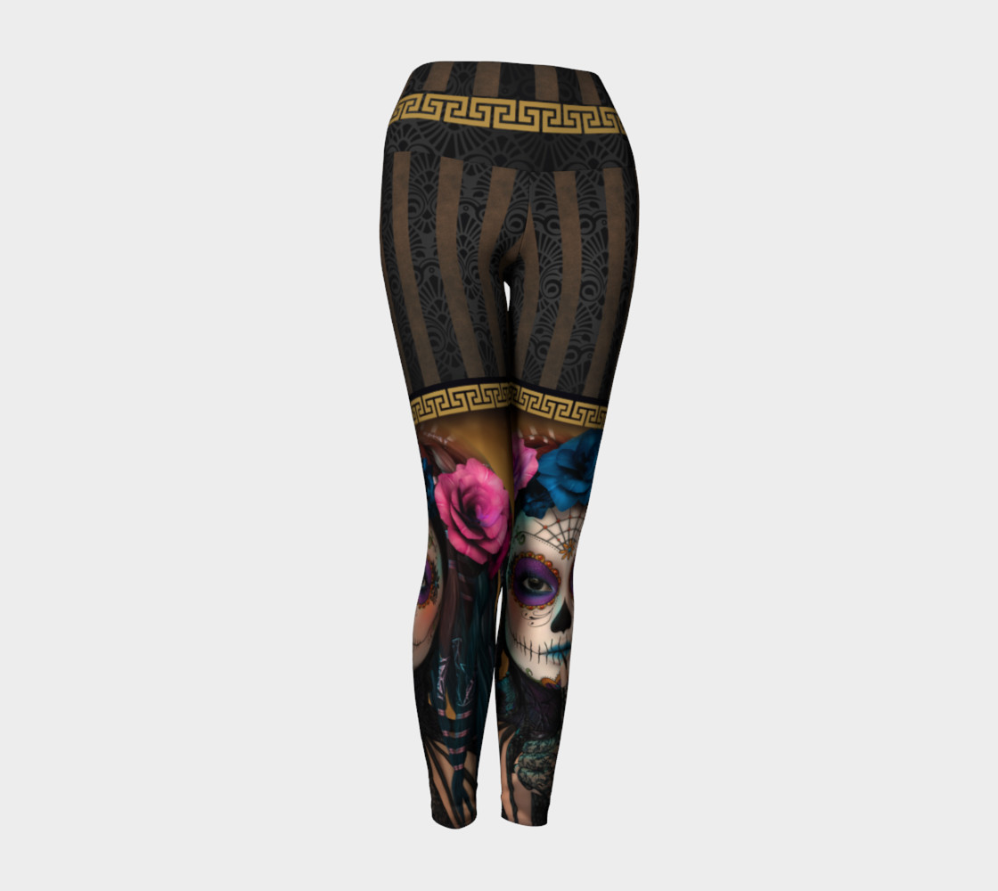 Sugar Skull Yoga Leggings preview #1