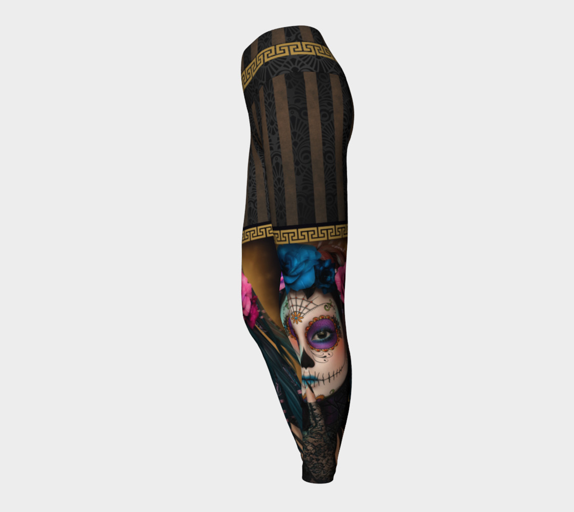 Sugar Skull Yoga Leggings preview #3