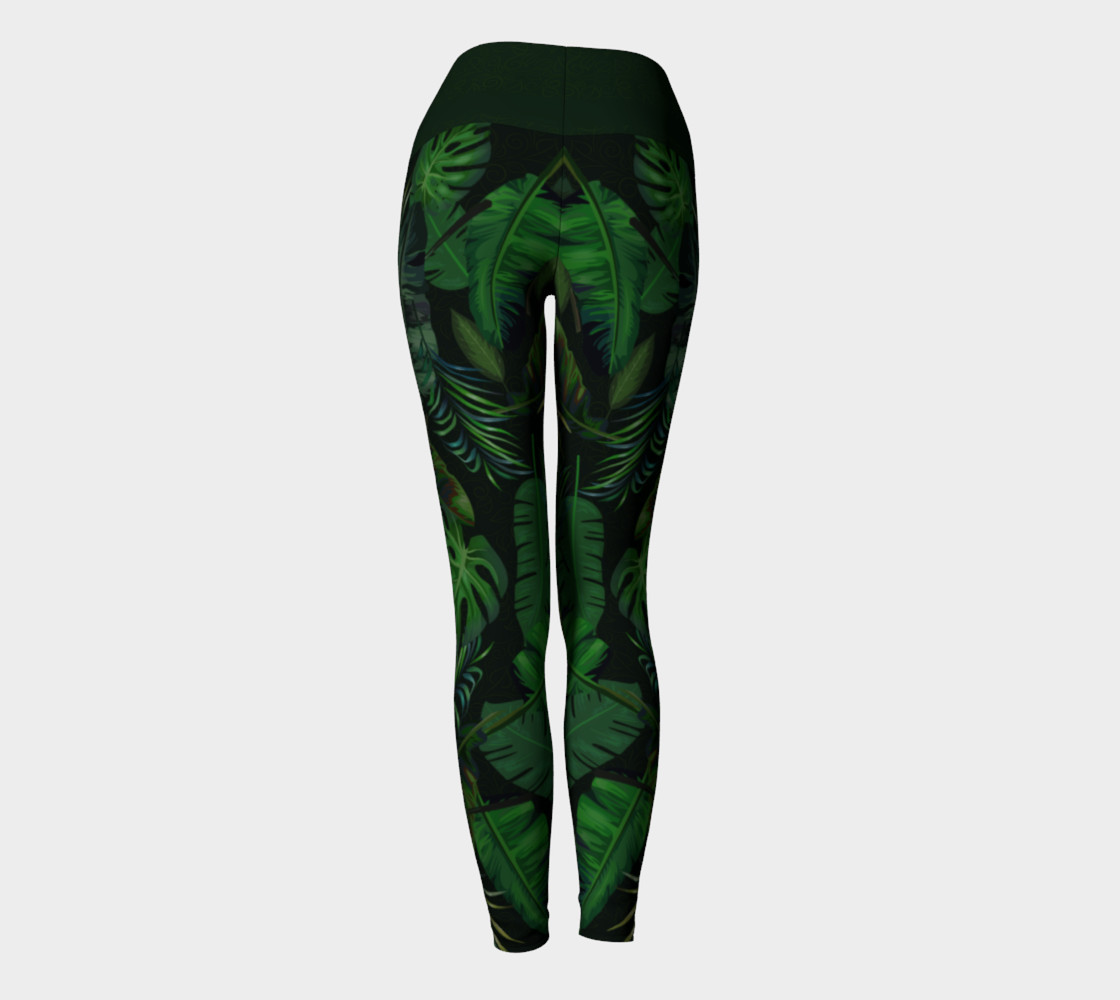 palm leaf yoga pants