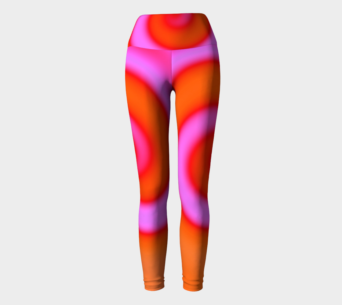 Bright Colorful Orange Pink Swirl Abstract preview #2