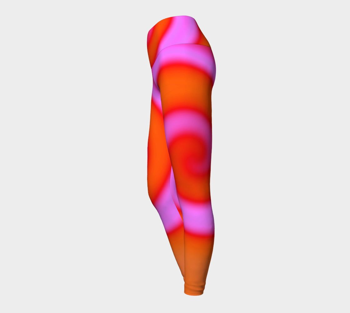 Bright Colorful Orange Pink Swirl Abstract preview #3