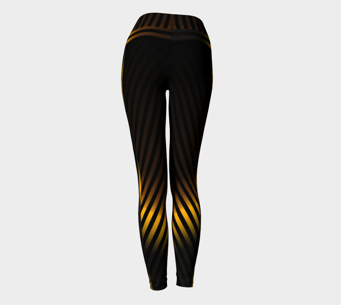 black and gold yoga pants