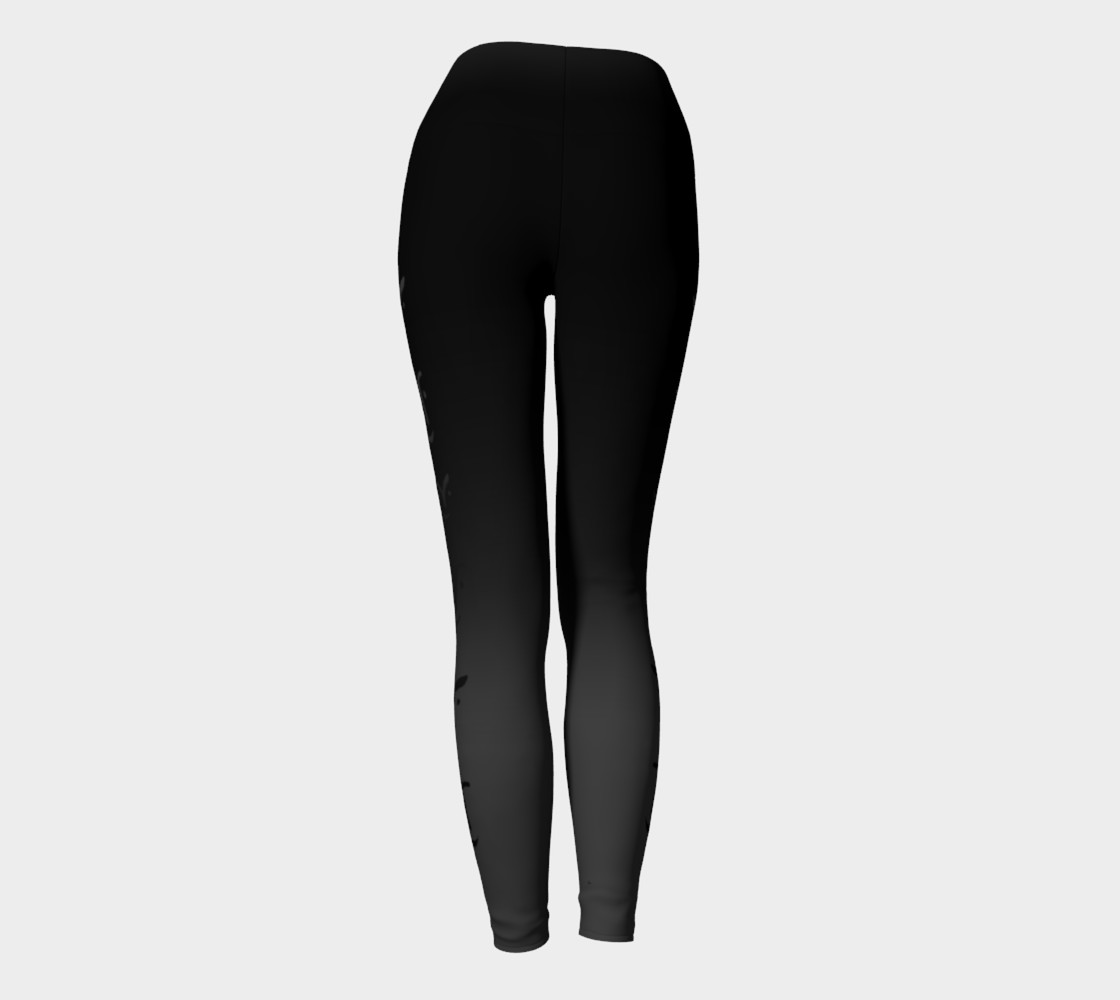 Black Ombre Yoga Leggings preview #4