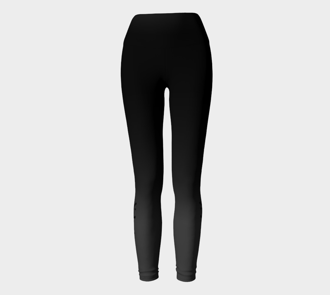 Black Ombre Yoga Leggings preview #2