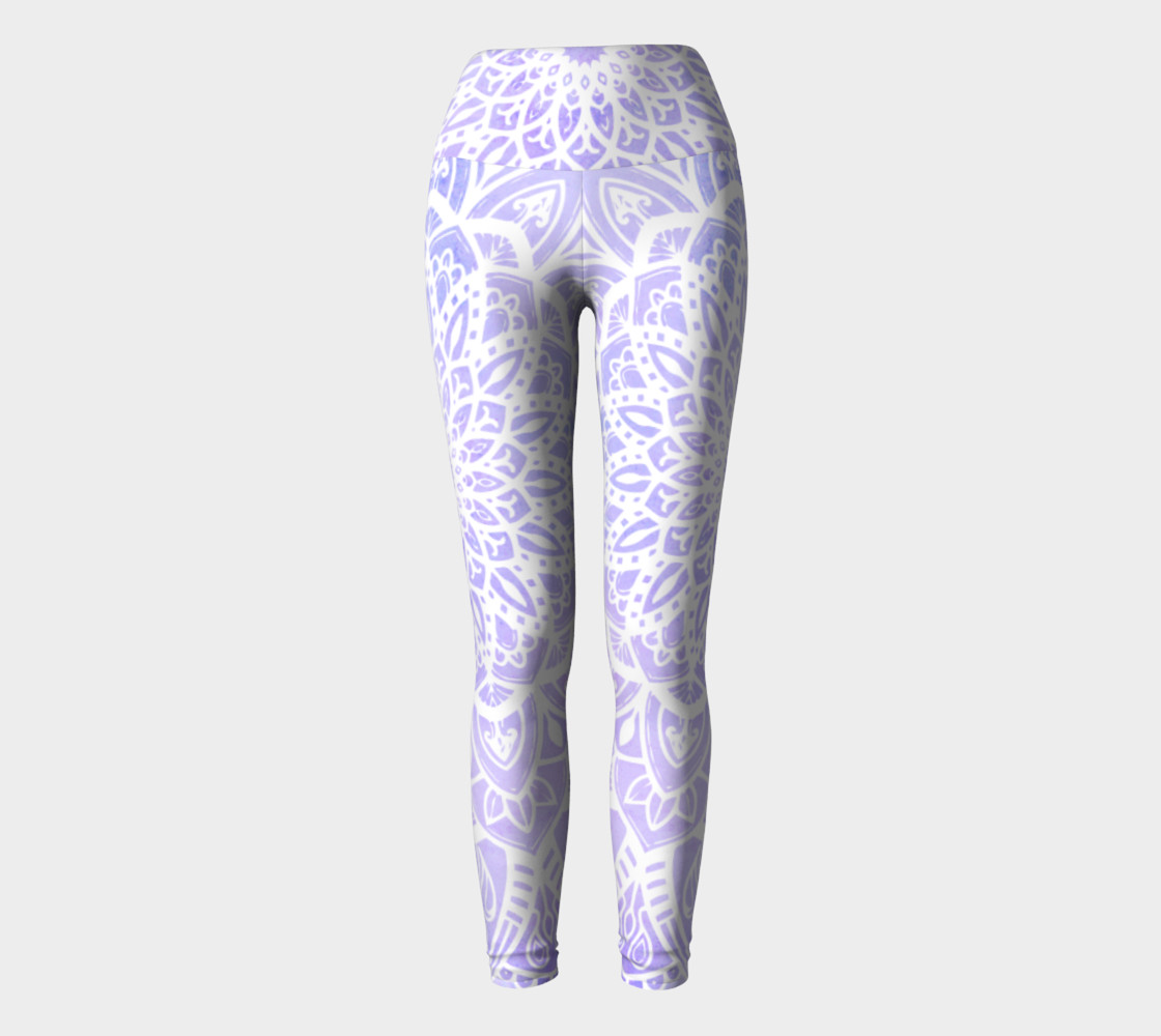 White Mandala on Pastel Purple preview #2