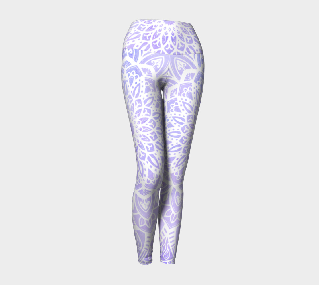 White Mandala on Pastel Purple preview #1