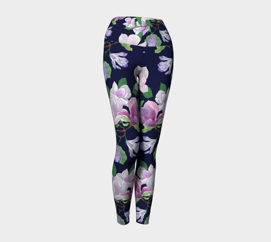 Magnolia Floral Frenzy Yoga Leggings preview #1