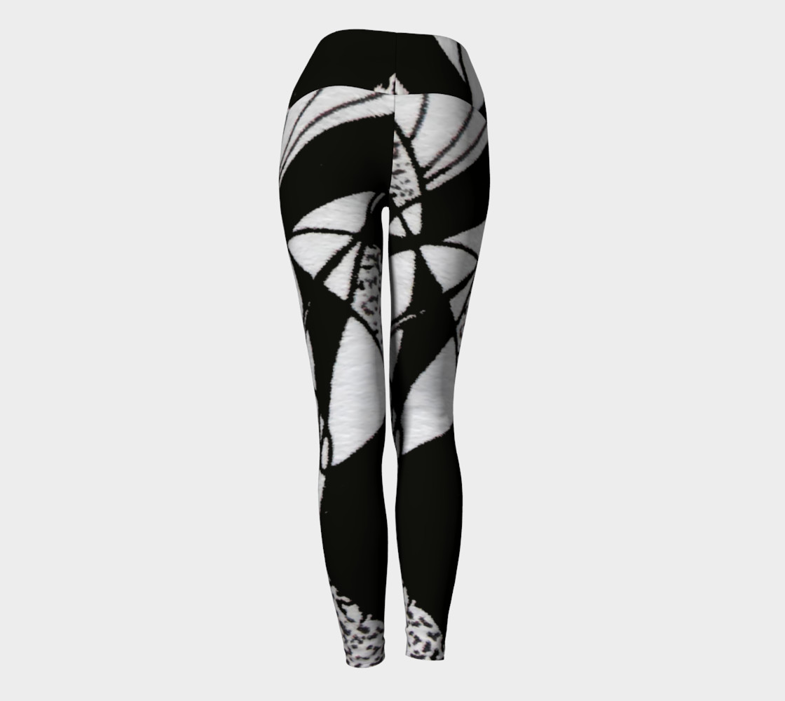 Aperçu de Leggings yoga-Griffe Noir et blanc-micheline-plante #4