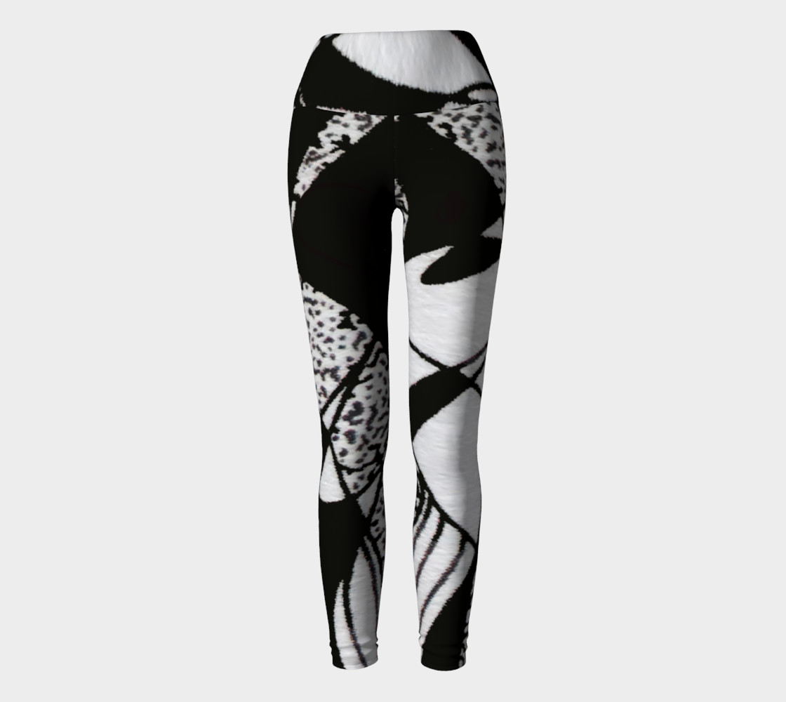 Aperçu de Leggings yoga-Griffe Noir et blanc-micheline-plante #2