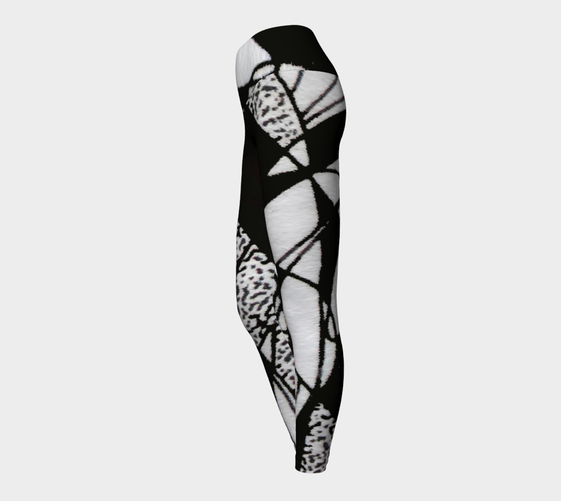 Aperçu de Leggings yoga-Griffe Noir et blanc-micheline-plante #3