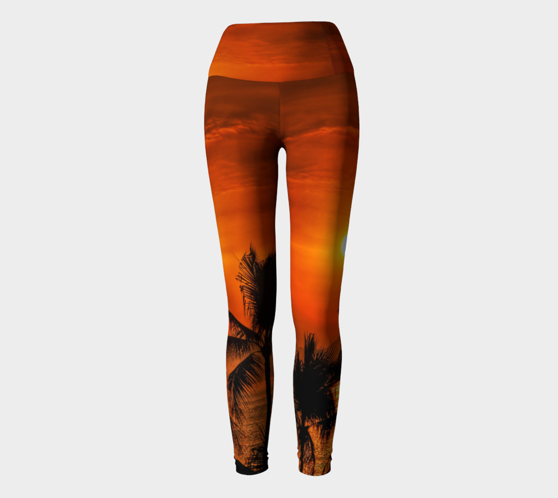 Mexican Sunrise Yoga Leggings preview #2
