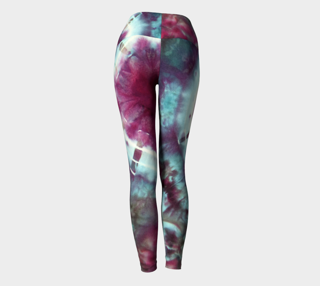 Pink Circles Yoga Leggings preview #4