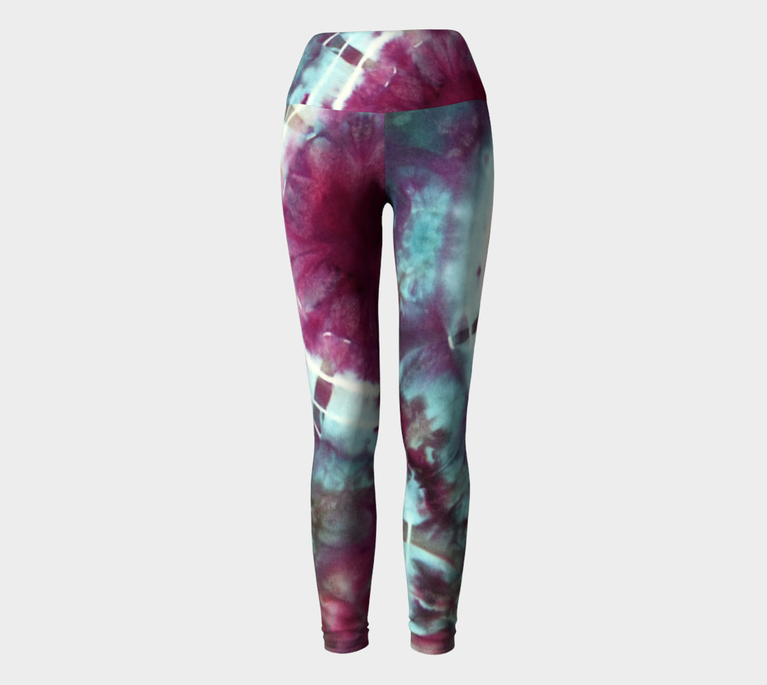 Pink Circles Yoga Leggings preview #2