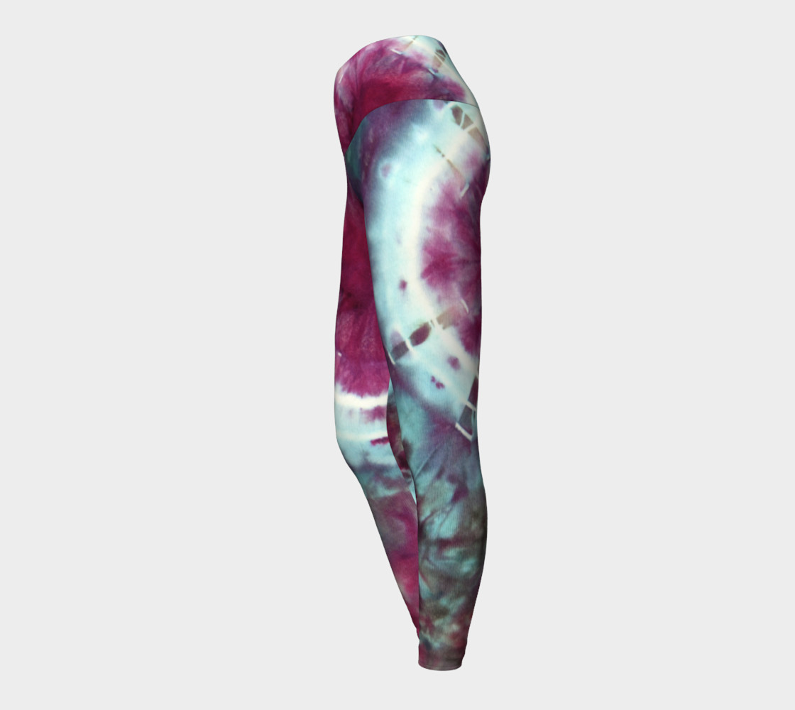 Pink Circles Yoga Leggings preview #3
