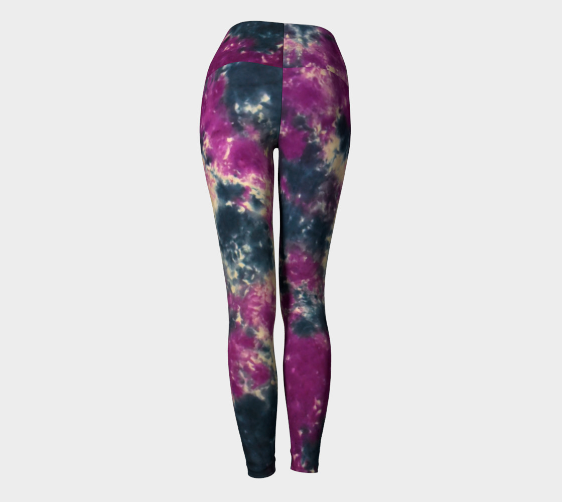 Blue Purple Scrunch Yoga Leggings preview #4