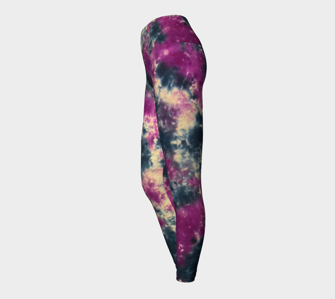 Blue Purple Scrunch Yoga Leggings preview #3