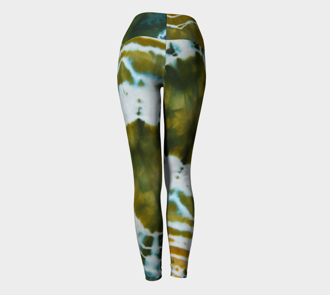 Green Geode Yoga Leggings preview #4