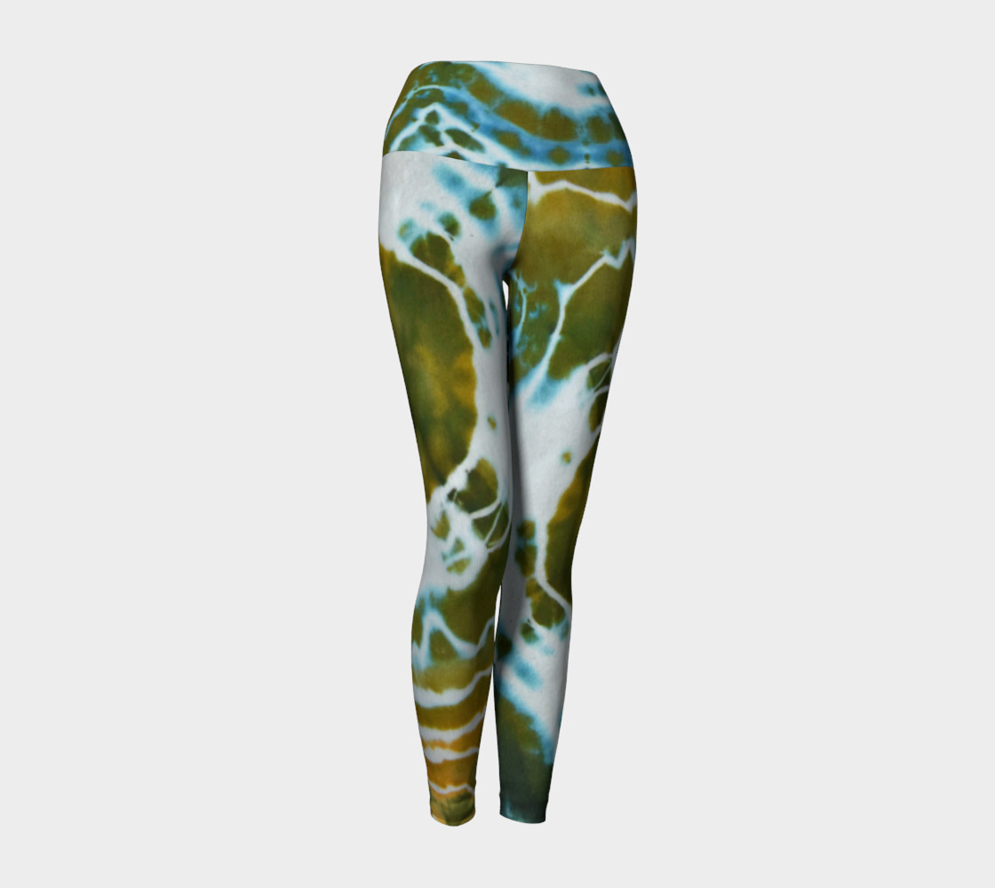 Green Geode Yoga Leggings preview #1