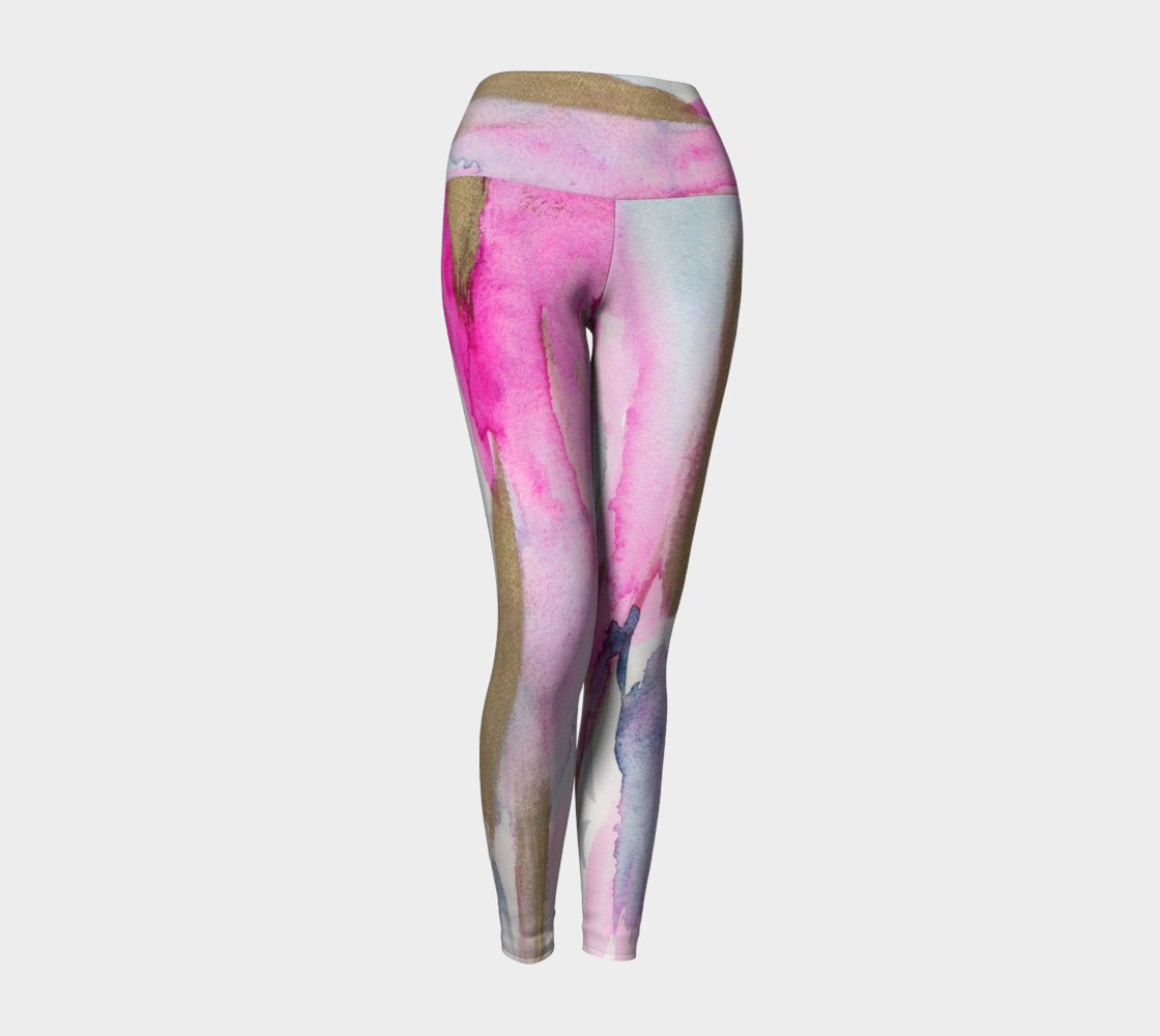 pink and gold leggings