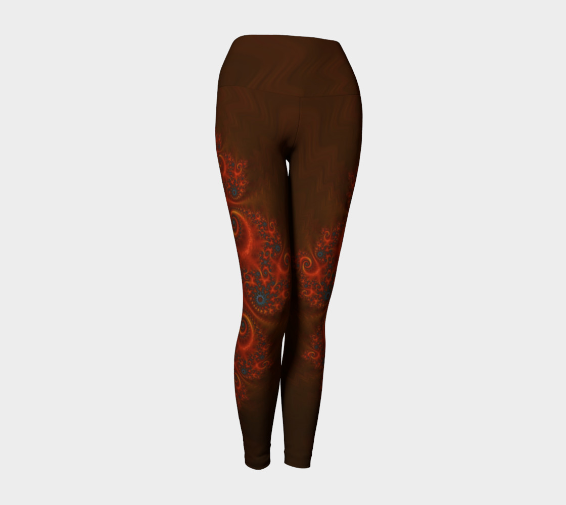 Magic Dragon Yoga Leggings - Red preview #1