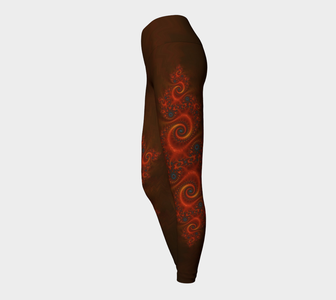 Magic Dragon Yoga Leggings - Red preview #3