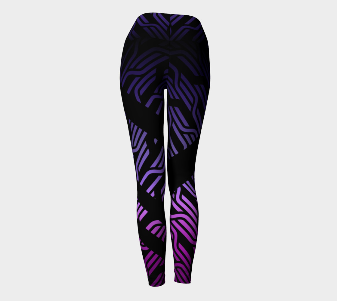 Geometrix - Cable Purple Yoga Leggings preview #4