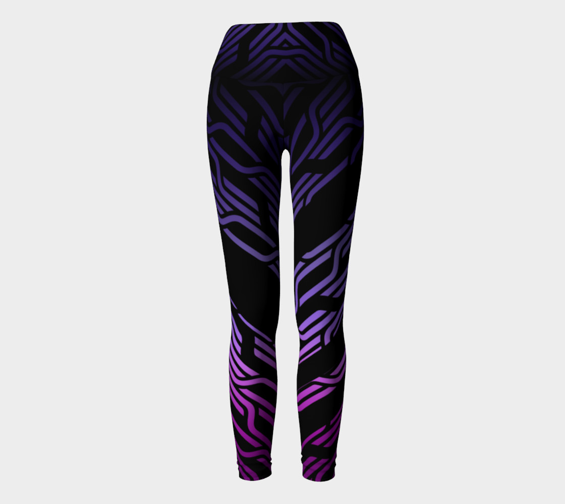 Geometrix - Cable Purple Yoga Leggings preview #2