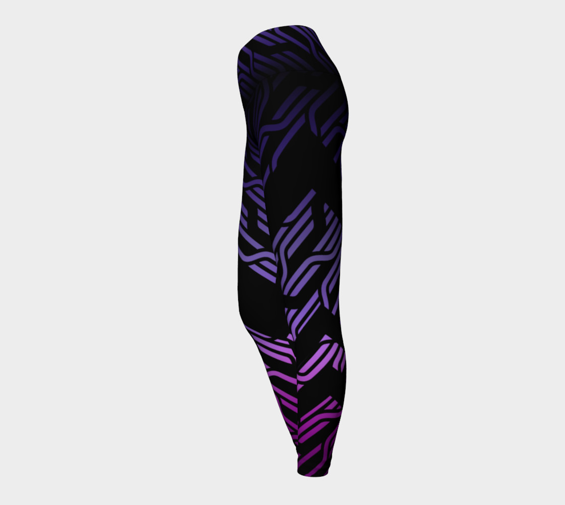 Geometrix - Cable Purple Yoga Leggings preview #3