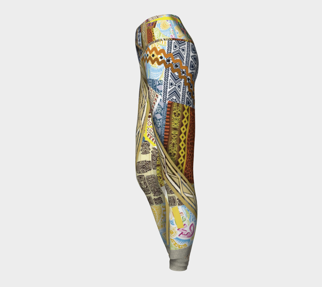 BORDER LAYERED Yoga Leggings 101-1 preview #3