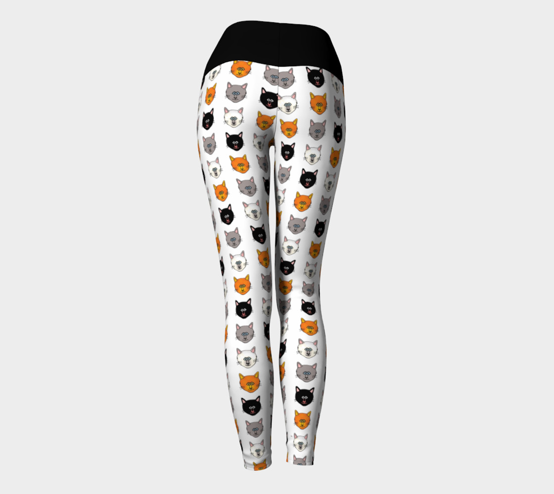 Cat lover yoga leggings preview #4
