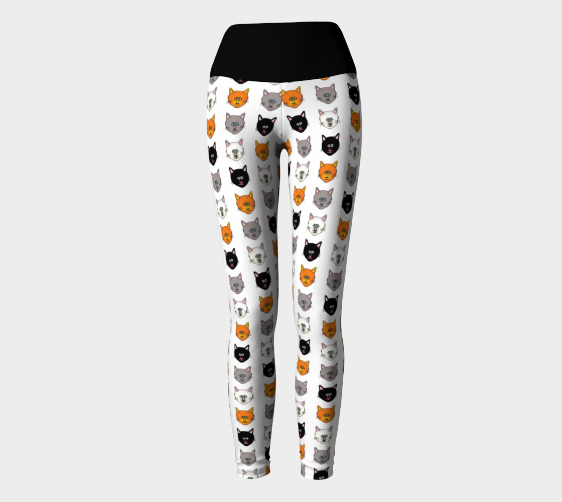Cat lover yoga leggings preview #2