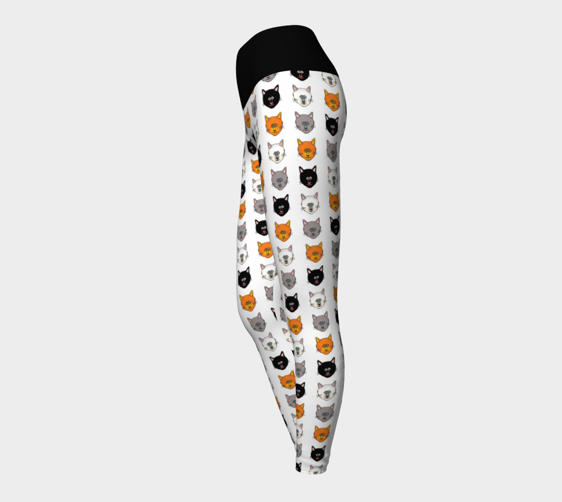 Cat lover yoga leggings preview #3