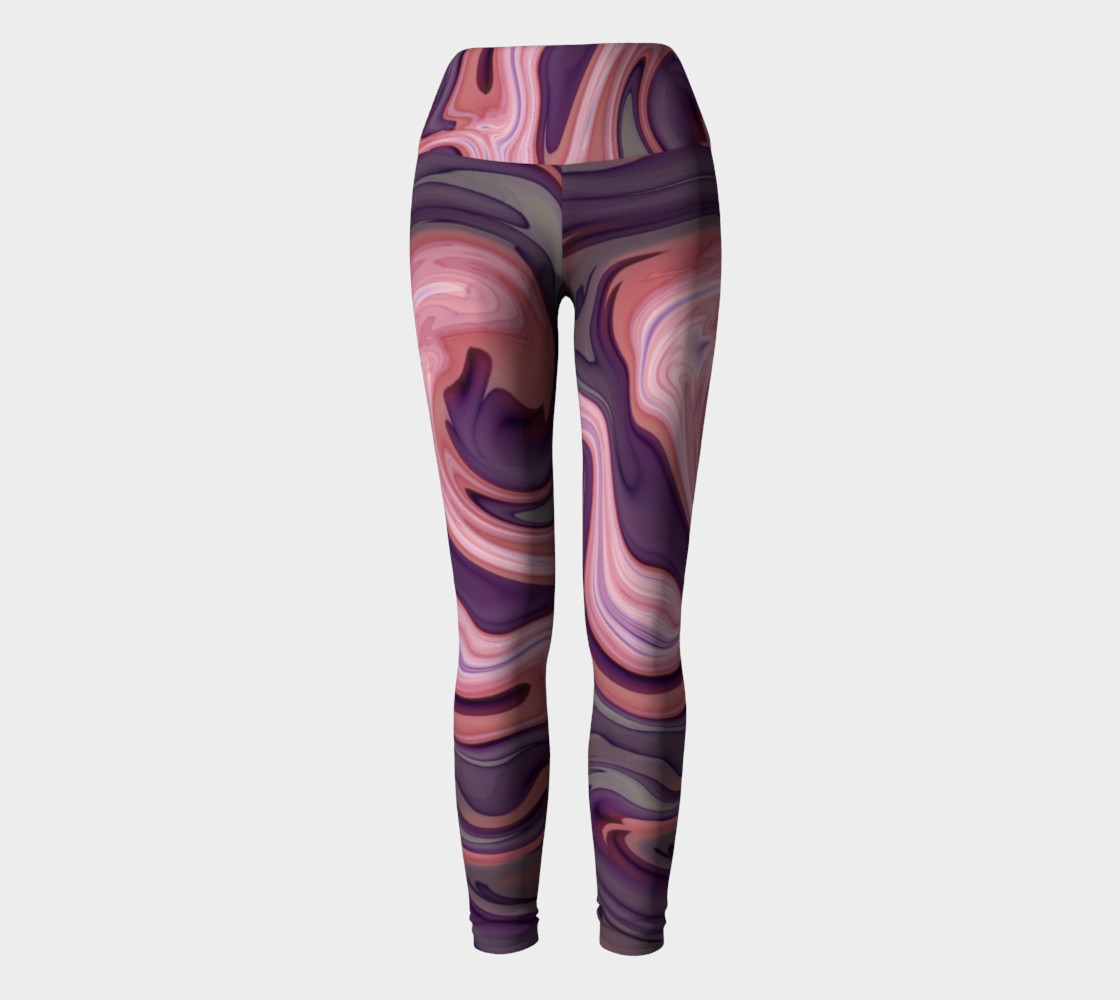 Pink Swirly Yoga Leggings preview #2