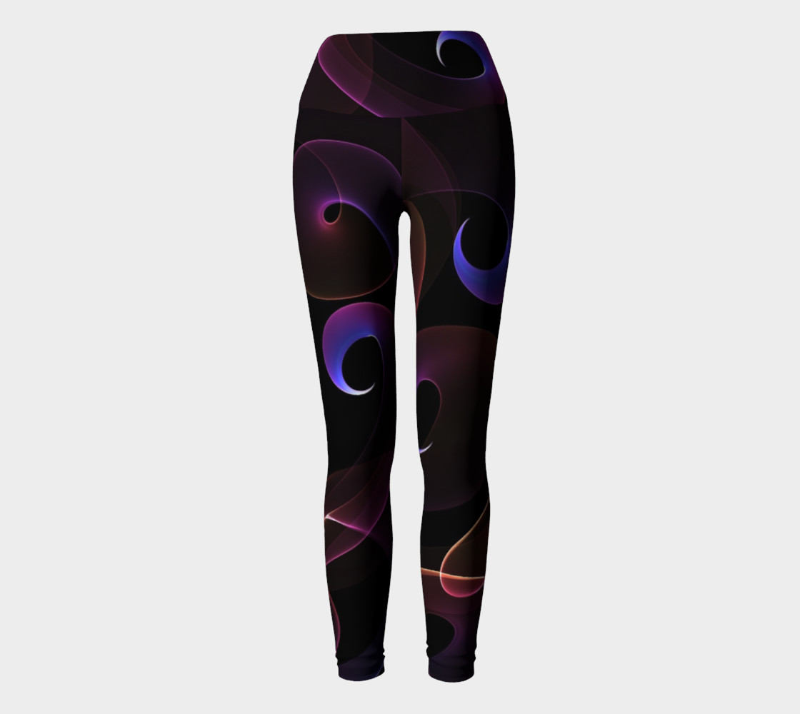 Purple Swirl Yoga Leggings preview #2