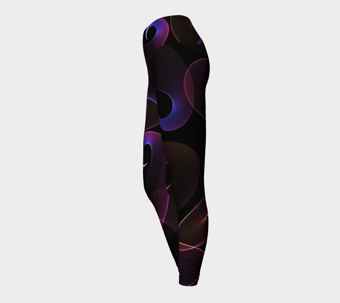 Purple Swirl Yoga Leggings preview #3