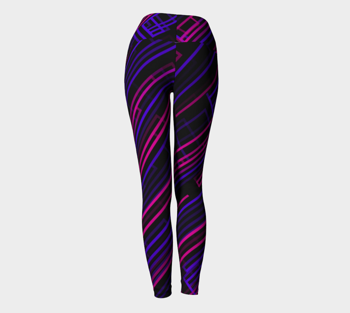 Crazy Stripe Yoga Leggings preview #4