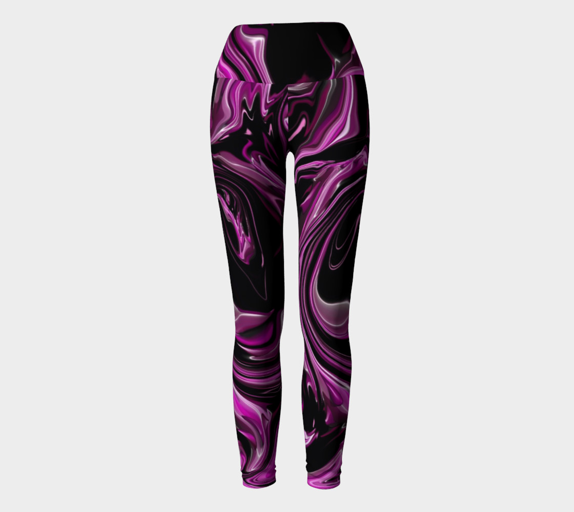 Raspberry Ripple Yoga Leggings preview #2