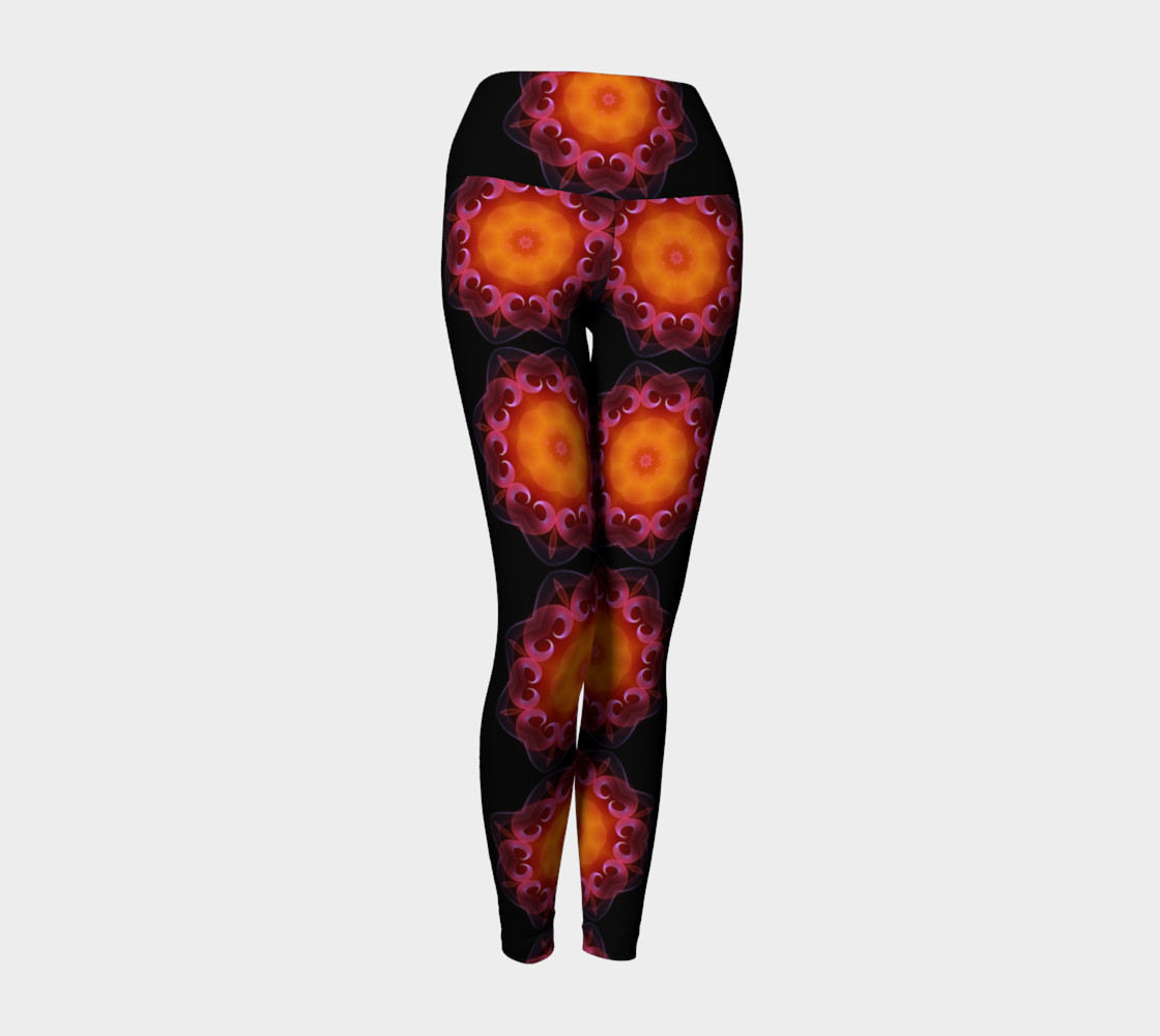 Flames and Flowers Yoga Leggings preview #1