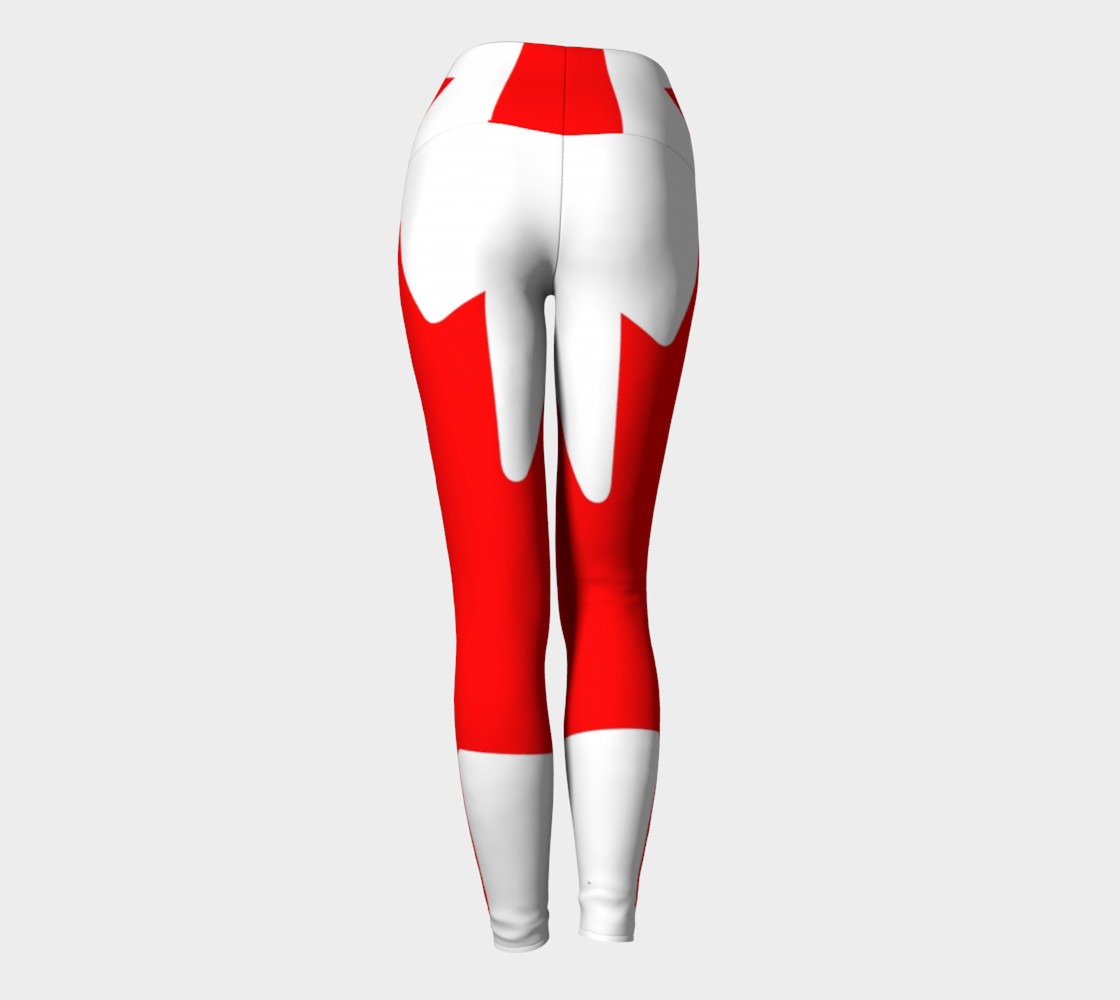 Canadian Flag Yoga Leggings preview #4