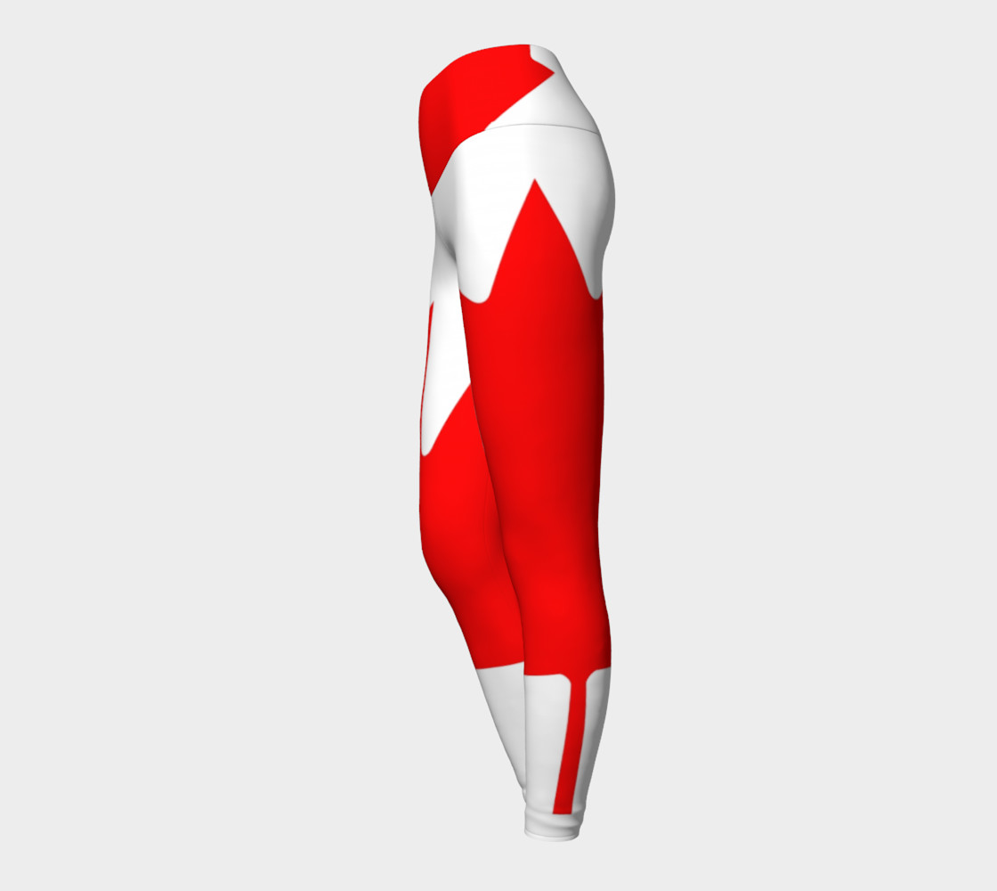 Canadian Flag Yoga Leggings preview #3