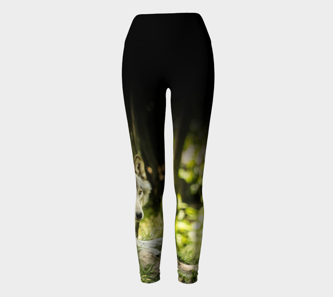 Timber Wolf Yoga Leggings preview #2
