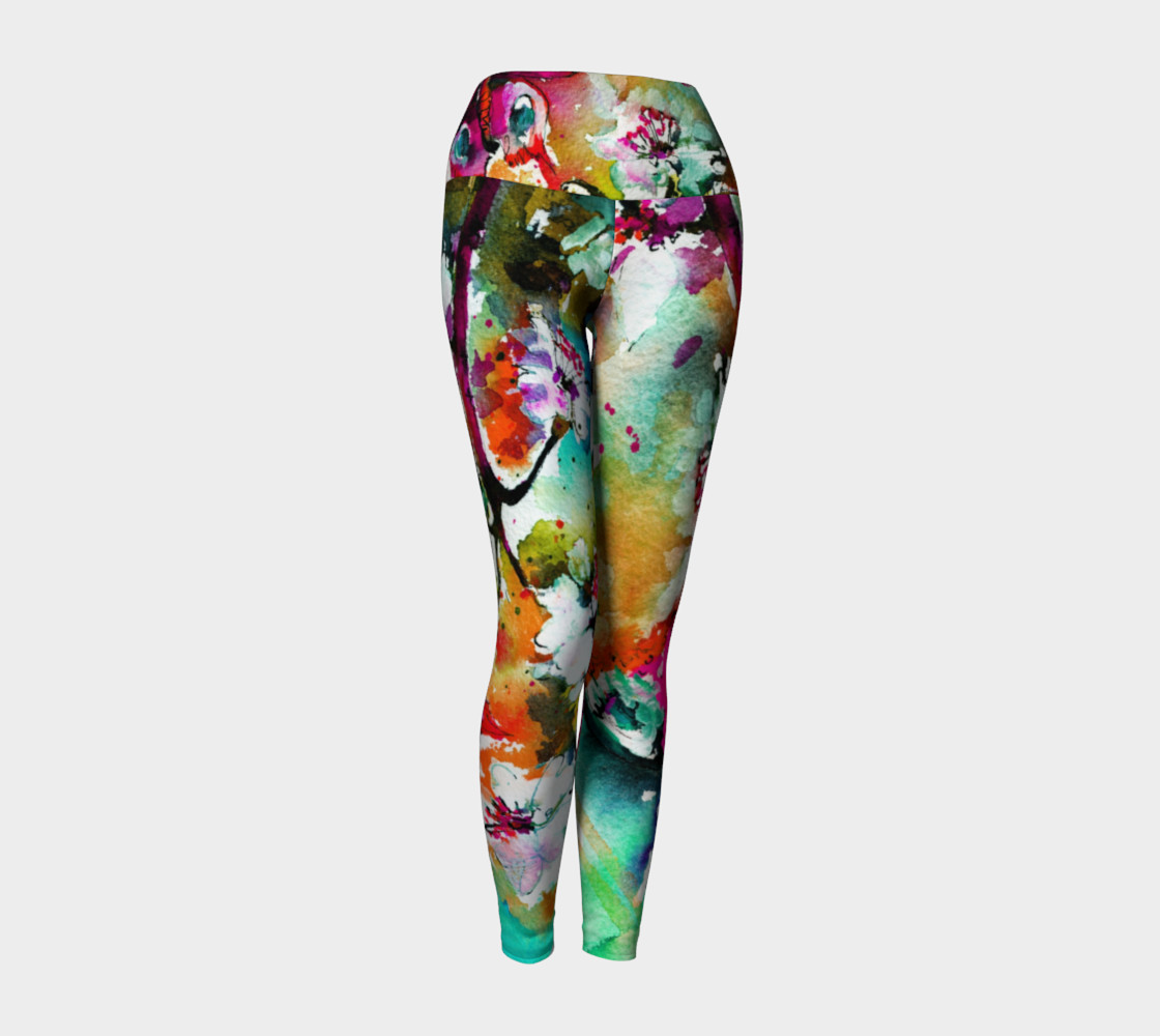Pink Butterfly Yoga Leggins preview #1