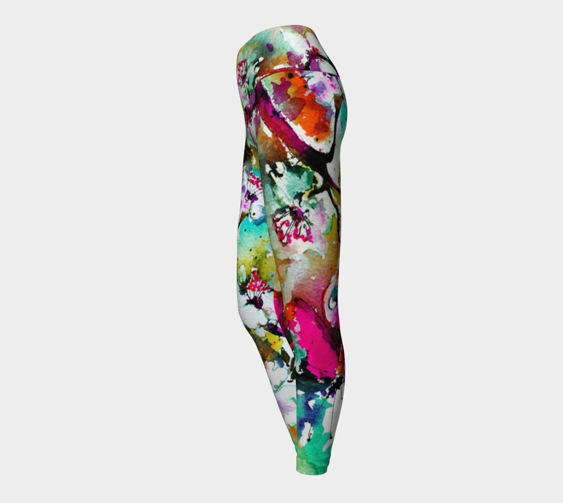 Pink Butterfly Yoga Leggins preview #3