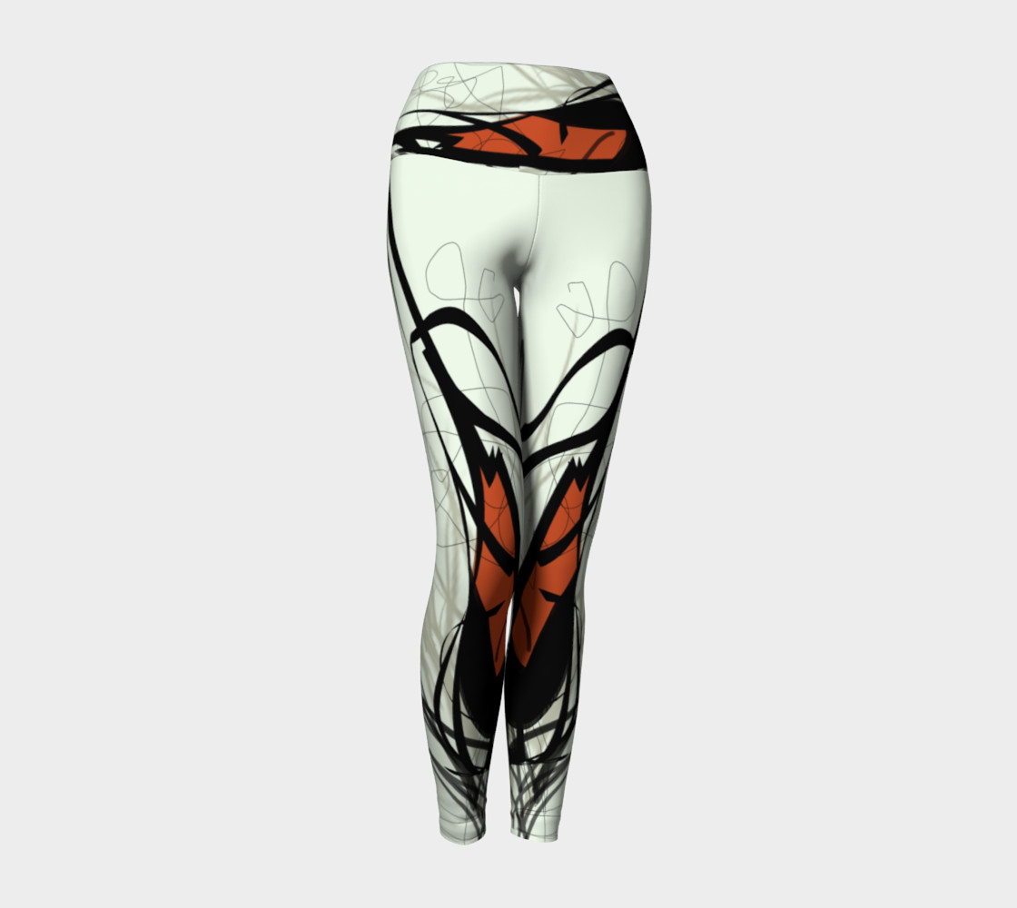 Abstract Calligraphy Oneness Yoga Pants preview #1