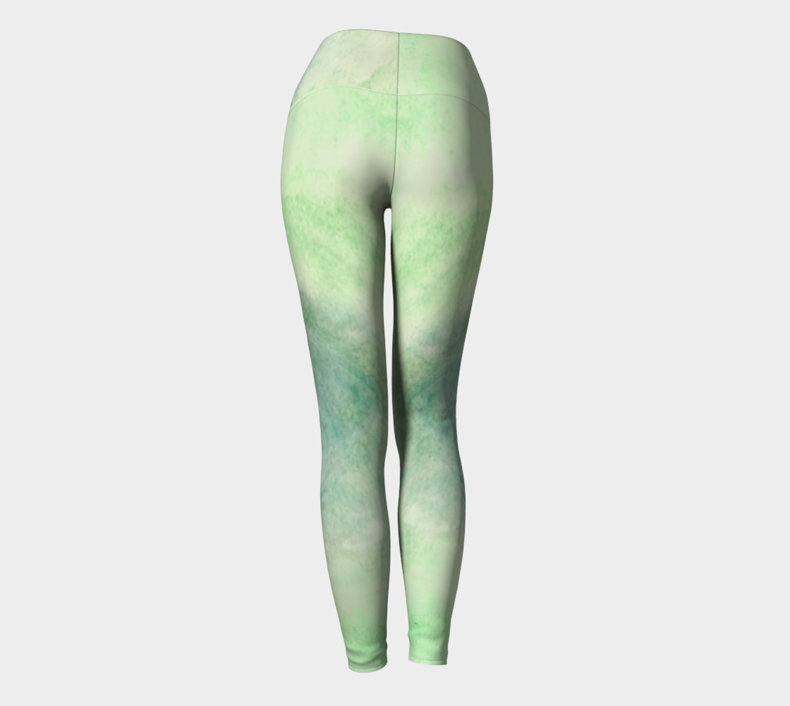 Green Dimension Flower Yoga Leggings preview #4