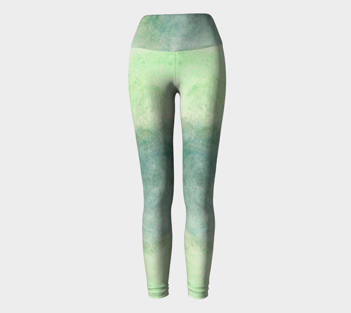 Green Dimension Flower Yoga Leggings preview #2