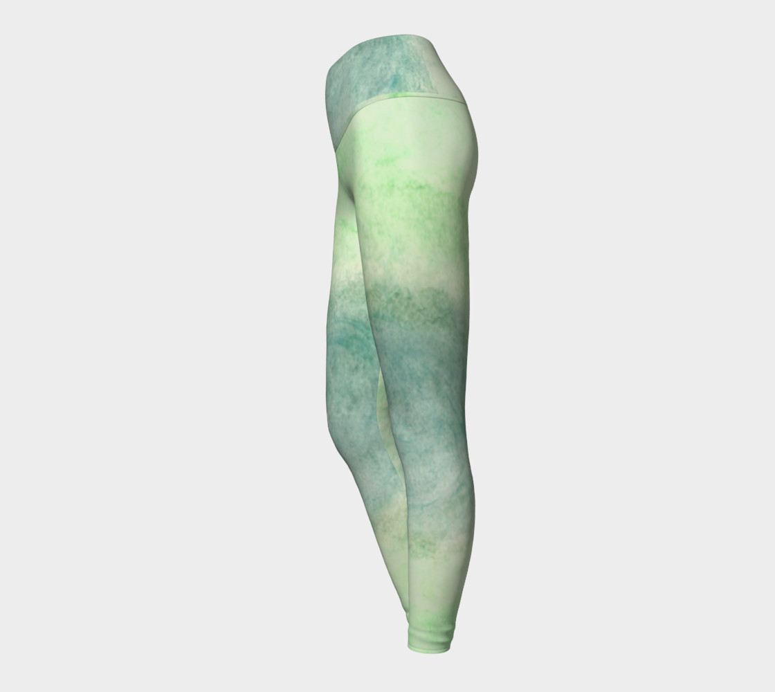 Green Dimension Flower Yoga Leggings preview #3