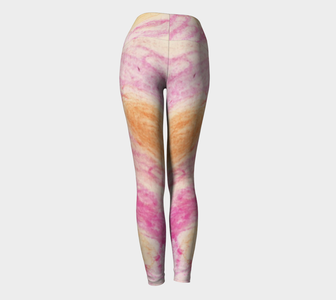 Pink Flowerets Yoga Leggings preview #4